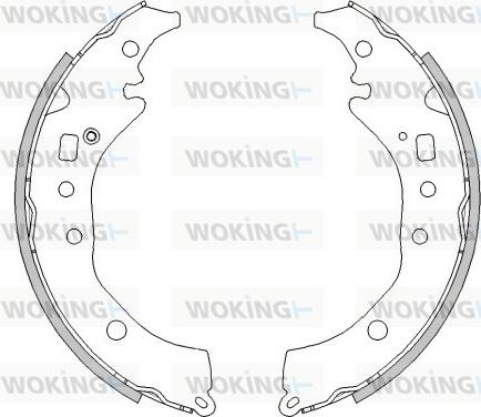 Woking Z4292.00 - Тормозные башмаки, барабанные autospares.lv