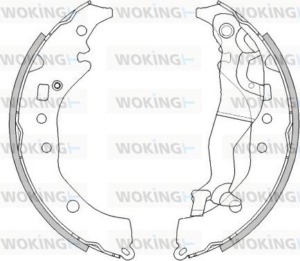 Woking Z4292.01 - Тормозные башмаки, барабанные autospares.lv