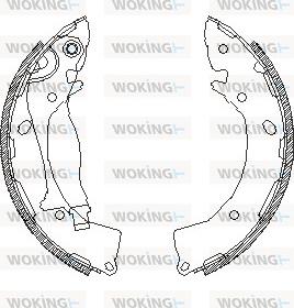 Woking Z4248.01 - Тормозные башмаки, барабанные autospares.lv