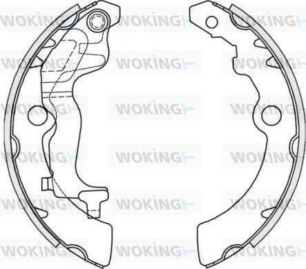 Woking Z4251.00 - Тормозные башмаки, барабанные autospares.lv