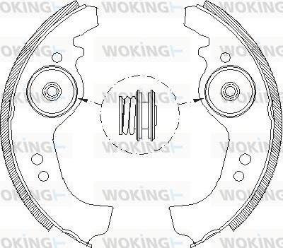 Woking Z4258.01 - Тормозные башмаки, барабанные autospares.lv