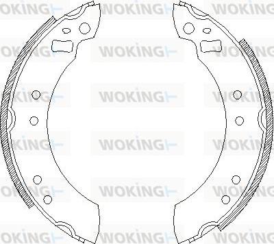 Woking Z4253.00 - Тормозные башмаки, барабанные autospares.lv