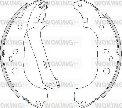 Woking Z4206.01 - Тормозные башмаки, барабанные autospares.lv