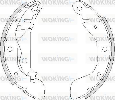 Woking Z4208.00 - Тормозные башмаки, барабанные autospares.lv