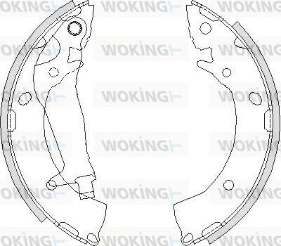 Woking Z4203.00 - Тормозные башмаки, барабанные autospares.lv