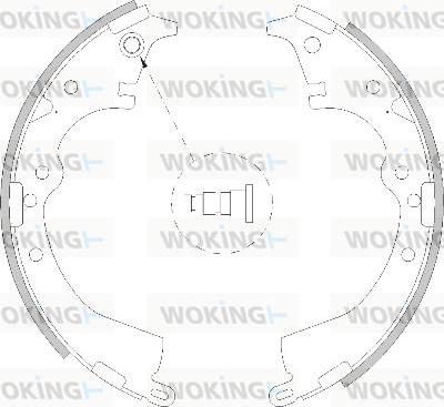 Woking Z4217.00 - Тормозные башмаки, барабанные autospares.lv
