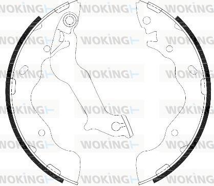 Woking Z4287.00 - Тормозные башмаки, барабанные autospares.lv