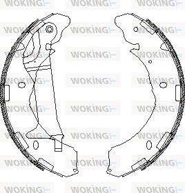 Woking Z4236.02 - Тормозные башмаки, барабанные autospares.lv