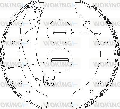 Woking Z4719.00 - Тормозные башмаки, барабанные autospares.lv