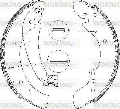 Woking Z4718.00 - Тормозные башмаки, барабанные autospares.lv