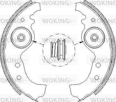 Woking Z4723.00 - Тормозные башмаки, барабанные autospares.lv