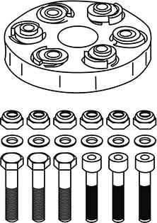 WXQP 160239 - Шарнир, продольный вал autospares.lv