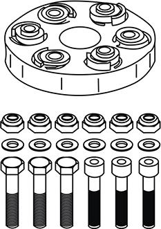 WXQP 160231 - Шарнир, продольный вал autospares.lv