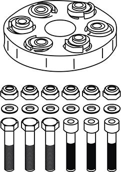 WXQP 160233 - Шарнир, продольный вал autospares.lv