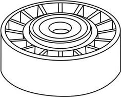 WXQP 111129 - Ролик, поликлиновый ремень autospares.lv