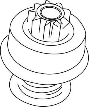 WXQP 351155 - Ведущая шестерня, бендикс, стартер autospares.lv