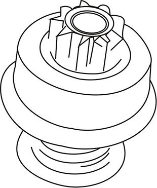 WXQP 351137 - Ведущая шестерня, бендикс, стартер autospares.lv