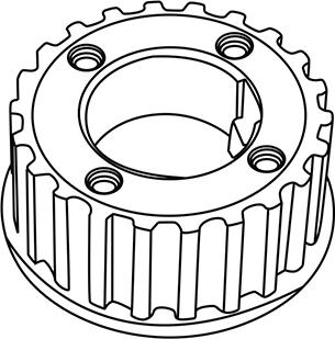 WXQP 311729 - Шестерня, коленчатый вал autospares.lv