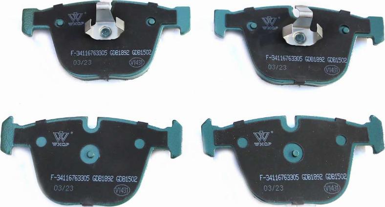 WXQP 240215 - Тормозные колодки, дисковые, комплект autospares.lv