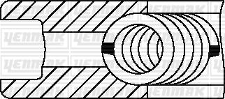 Yenmak 91-09075-000 - Комплект поршневых колец autospares.lv