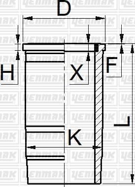 Yenmak 51-05254-000 - Гильза цилиндра autospares.lv