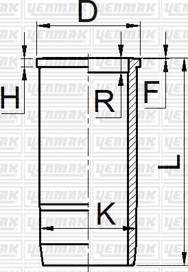 Yenmak 51-06070-000 - Гильза цилиндра autospares.lv