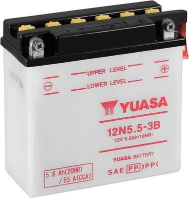 Yuasa 12N5.5-3B - Стартерная аккумуляторная батарея, АКБ autospares.lv