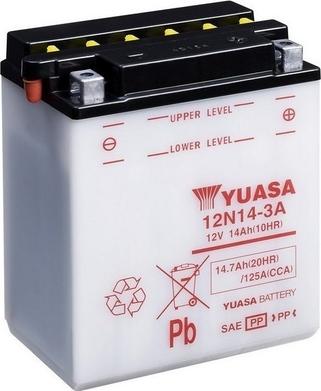 Yuasa 12N14-3A - Стартерная аккумуляторная батарея, АКБ autospares.lv
