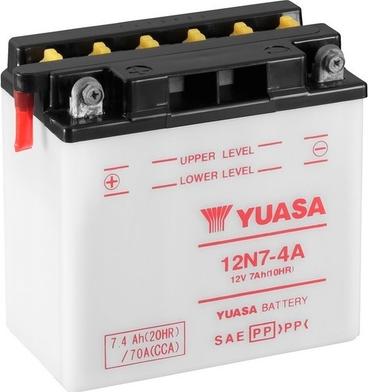Yuasa 12N7-4A - Стартерная аккумуляторная батарея, АКБ autospares.lv
