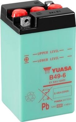 Yuasa B49-6 - Стартерная аккумуляторная батарея, АКБ autospares.lv
