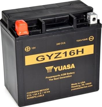Yuasa GYZ16H - Стартерная аккумуляторная батарея, АКБ autospares.lv