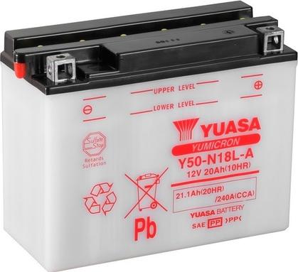 Yuasa Y50-N18L-A - Стартерная аккумуляторная батарея, АКБ autospares.lv