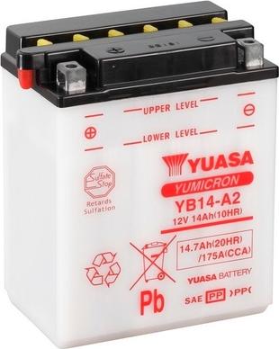 Yuasa YB14-A2 - Стартерная аккумуляторная батарея, АКБ autospares.lv