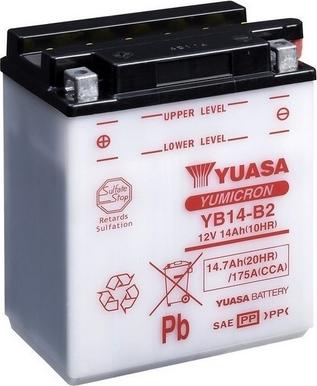 Yuasa YB14-B2 - Стартерная аккумуляторная батарея, АКБ autospares.lv