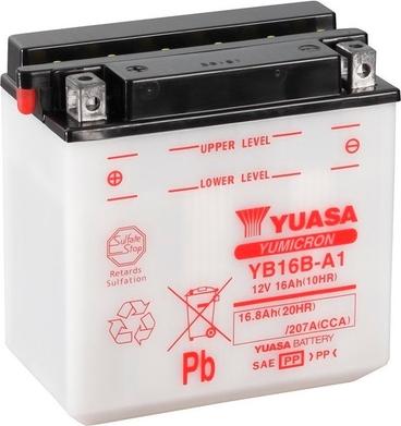 Yuasa YB16B-A1 - Стартерная аккумуляторная батарея, АКБ autospares.lv