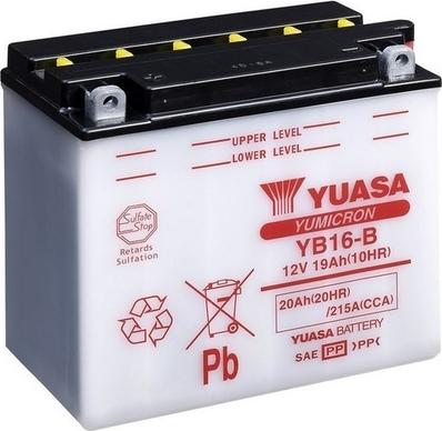 Yuasa YB16-B - Стартерная аккумуляторная батарея, АКБ autospares.lv