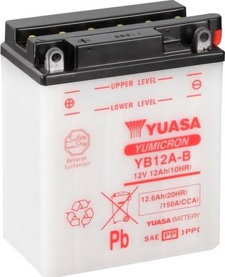 Yuasa YB12A-B - Стартерная аккумуляторная батарея, АКБ autospares.lv