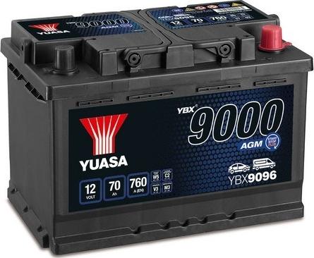 Yuasa YBX9096 - Стартерная аккумуляторная батарея, АКБ autospares.lv