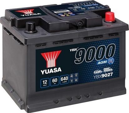 Yuasa YBX9027 - Стартерная аккумуляторная батарея, АКБ autospares.lv
