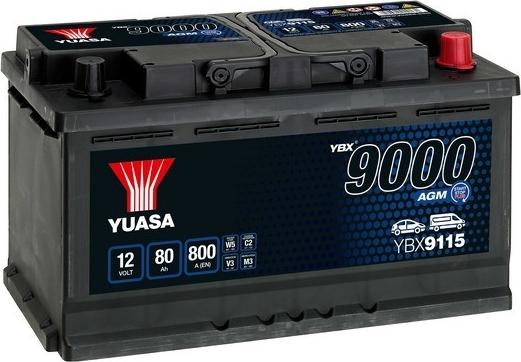 Yuasa YBX9115 - Стартерная аккумуляторная батарея, АКБ autospares.lv
