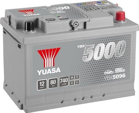 Yuasa YBX5096 - Стартерная аккумуляторная батарея, АКБ autospares.lv