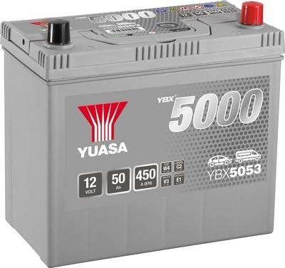 Yuasa YBX5053 - Стартерная аккумуляторная батарея, АКБ autospares.lv