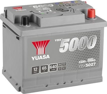 Yuasa YBX5027 - Стартерная аккумуляторная батарея, АКБ autospares.lv