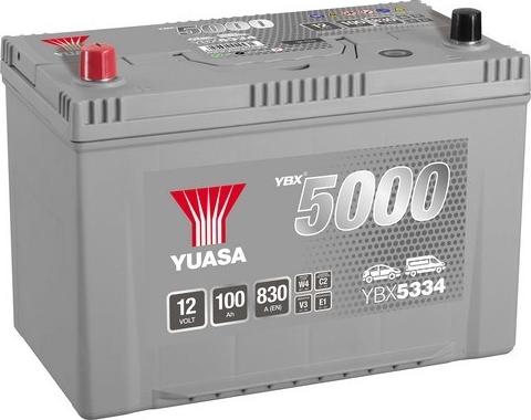 Yuasa YBX5334 - Стартерная аккумуляторная батарея, АКБ autospares.lv