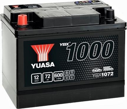 Yuasa YBX1072 - Стартерная аккумуляторная батарея, АКБ autospares.lv
