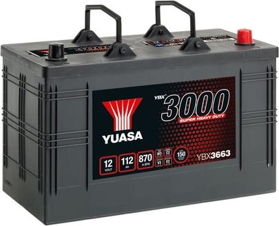 Yuasa YBX3663 - Стартерная аккумуляторная батарея, АКБ autospares.lv