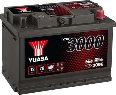 Yuasa YBX3096 - Стартерная аккумуляторная батарея, АКБ autospares.lv