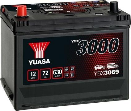 Yuasa YBX3069 - Стартерная аккумуляторная батарея, АКБ autospares.lv