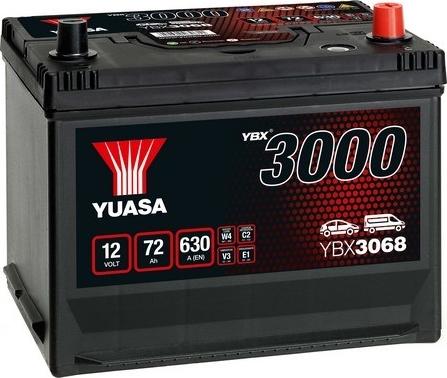 Yuasa YBX3068 - Стартерная аккумуляторная батарея, АКБ autospares.lv