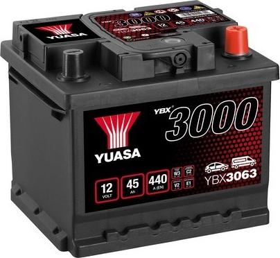 Yuasa YBX3063 - Стартерная аккумуляторная батарея, АКБ autospares.lv